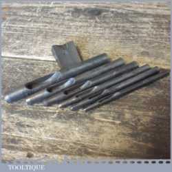 Vintage Set Of 6 No: Leatherworking Round Punches - Good Condition