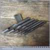 Vintage Set Of 6 No: Leatherworking Round Punches - Good Condition