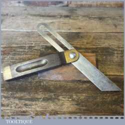 Vintage Stanley Rule & Level USA Quick Release Rosewood Brass Sliding Bevel