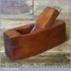 Vintage Beechwood Smoothing Block Plane - Lapped Flat Ready To Use