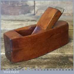 Vintage Beechwood Smoothing Block Plane - Lapped Flat Ready To Use