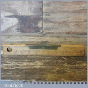 Vintage J. Rabone No: 1370 Boxwood Brass 12” Spirit Level - Good Condition Vintage J. Rabone No: 1370 Boxwood Brass 12” Spirit Level - Good Condition