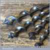 Vintage Set 7 No: Double Spur Screw Auger Bits 1/4” – 1” - Good Condition