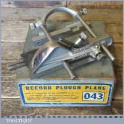 Vintage Boxed Record No: 043 Plough Plane With 3 Cutters - Fully Refurbished