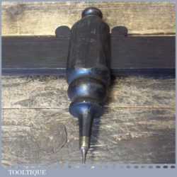 Unusual Rare Antique Pair 6” Rosewood Trammel Points With Brass Tips