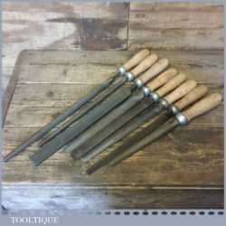 Selection 8 No: Files And Rasps Wooden Handles - Little Used Condition