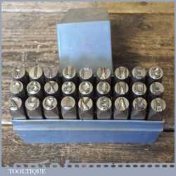 Vintage Set JHS Devon Modelmark 1/4” Or 6mm A-Z Letter Stamps Original Box