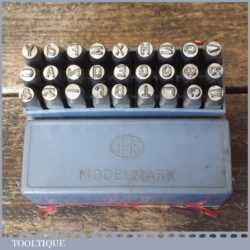 Vintage Set JHS Devon Modelmark 1/6” Or 3mm A-Z Letter Stamps Original Box