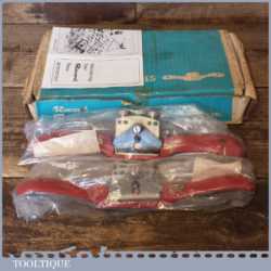 Near Mint Vintage Pair Record No: 0151 Adjustable Flat Curved Soled Metal Spokeshaves Boxed