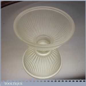 Vintage Halophane Opaque Glass - Retro Industrial Style