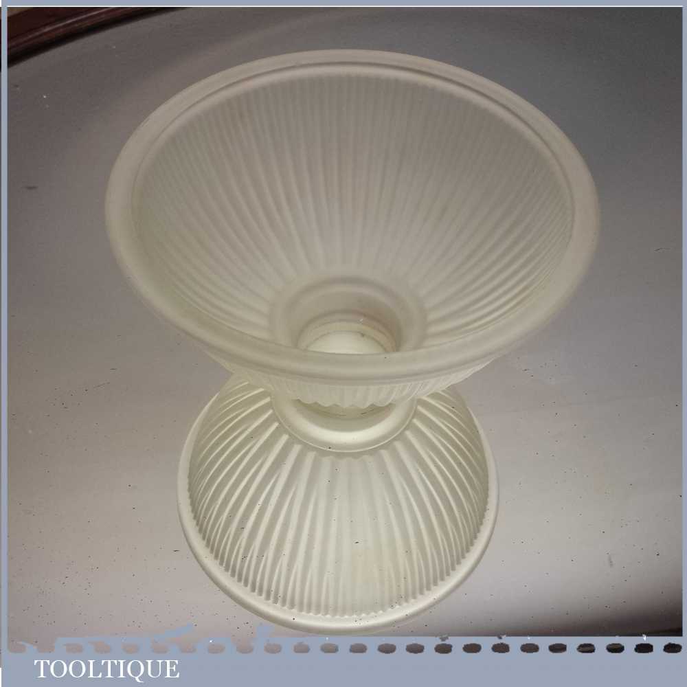 Vintage Halophane Opaque Glass - Retro Industrial Style