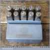 Vintage Set JHS Devon Modelmark 5/32” Or 4mm Number Stamps Original Box