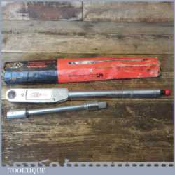 Vintage Britool AVT100A 3/8” Square Drive Torque Wrench With Extension Bar