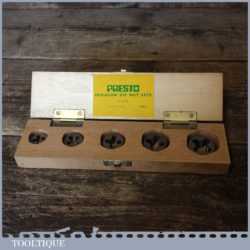 Boxed Set Presto UNF Hexagon Die Thread Cutters - Good Condition