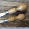 2 Vintage Cabinet Makers Beech Handled Screwdrivers - Fully Refurbished