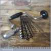 Vintage Stanley Brace With 10” Swing 7 Twist Bits 1/4”” – 1” - Good Condition