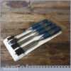Set 4 No: Stanley No: 5002 Carpenter’s Bevel Edge Chisels - Sharpened