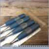 Set 4 No: Stanley No: 5002 Carpenter’s Bevel Edge Chisels - Sharpened