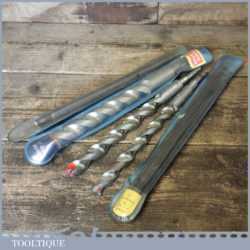 Vintage Set 3 Masonry Bits 19mm – 22mm With 2 Extensions