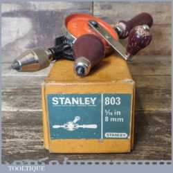 Vintage Boxed Stanley No: 803 Egg Beater Double Pinion Hand Drill