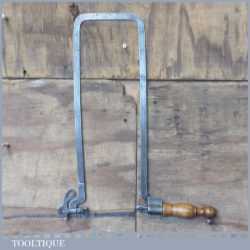 Vintage German made model maker’s fretsaw with a lever construction for tightening the blade in good used condition.