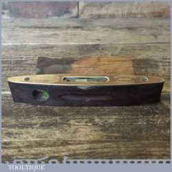 Vintage 6” J Rabone No: 1625 Redwood Brass Boat Level - Good Condition