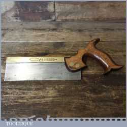 Antique 8” Colver Bros C 1900 Brass Back Dovetail Saw 12 Tpi - Refurbished Sharpened