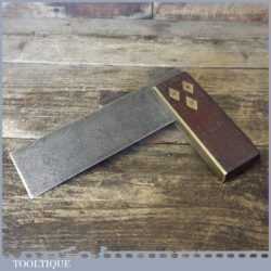 Vintage W Marples Carpenters Rosewood Brass 6” Try Square - Good Condition