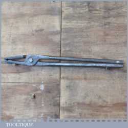Vintage Blacksmith’s 15” Duckbill V Bit Tongs - Good Condition