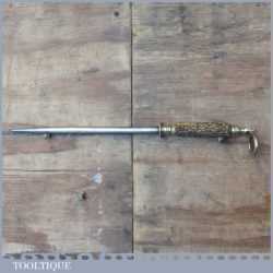 Vintage Taylor Witness Chefs Butchers Sharpening Steel Antler Horn Handle