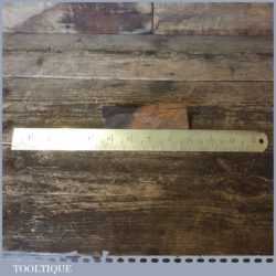 Vintage C.W Russell & Son 12” Brass Ruler In Good Condition