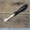 Vintage leatherworking Brass Stemmed Pricking Wheel with Ebonised Handle