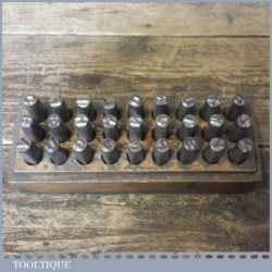 Vintage Pryor 1/4” Marking A - Z Letter Stamps In Good Condition