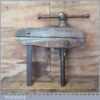Vintage Wood And Metal Woodcarvers Vice - Good Condition