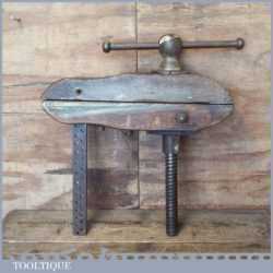 Vintage Wood And Metal Woodcarvers Vice - Good Condition