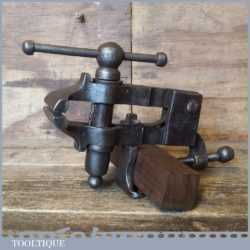 Antique 2 ½” Cast Steel Clock Makers Table Vice - Good Condition