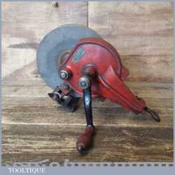 Vintage Metabo Hand Crank Portable Bench Grinder - Good Condition