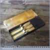 Boxed Set 3 No: Buck & Hickman Toga Vintage Wood Turning Chisels