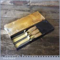 Boxed Set 3 No: Buck & Hickman Toga Vintage Wood Turning Chisels