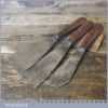 2 Quality Vintage Rosewood Scrapers 1 Putty Knife - Good Condition