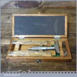 Vintage Boxed Mitutoyo 129 – 126 Depth Micrometer - Good Condition