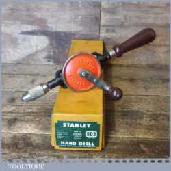 Vintage Boxed Stanley No: 803 Egg Beater Double Pinion Hand Drill