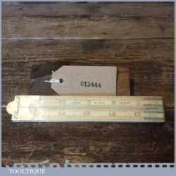 Antique Sampson Aston Architects Rule In ivory Nickel Silver - Good Condition