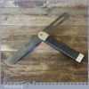 Vintage Carpenters Ebony Brass Sliding Bevel - Good Condition