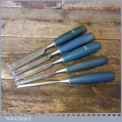 5 No: Stanley Carpenter’s Bevel Edge Chisels 1/4” - 1” - Sharpened
