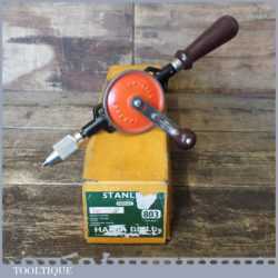 Vintage Boxed Stanley No: 803 Egg Beater Double Pinion Hand Drill