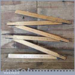 Vintage Rabone Chesterman No: 1641 Metric 5-Fold Two Metre Rule - Good Condition