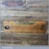 Vintage 6” Boxwood Brass Spirit Level Calibrated Inches - Good Condition