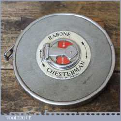 Vintage Rabone Chesterman No: 70W Metal Imperial Tape Measure - Good Condition