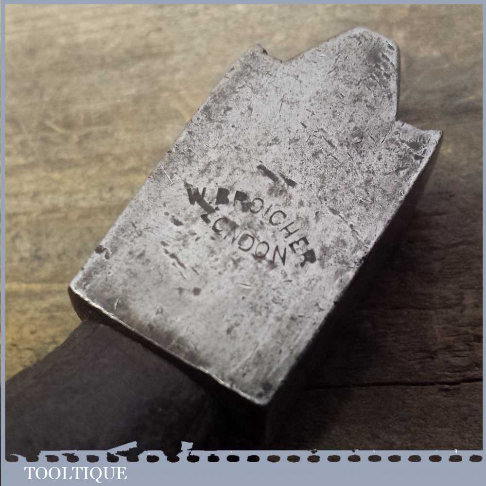 Antique W. Broicher of London Leather Glazing Iron - Saddlers or Cobblers Tool